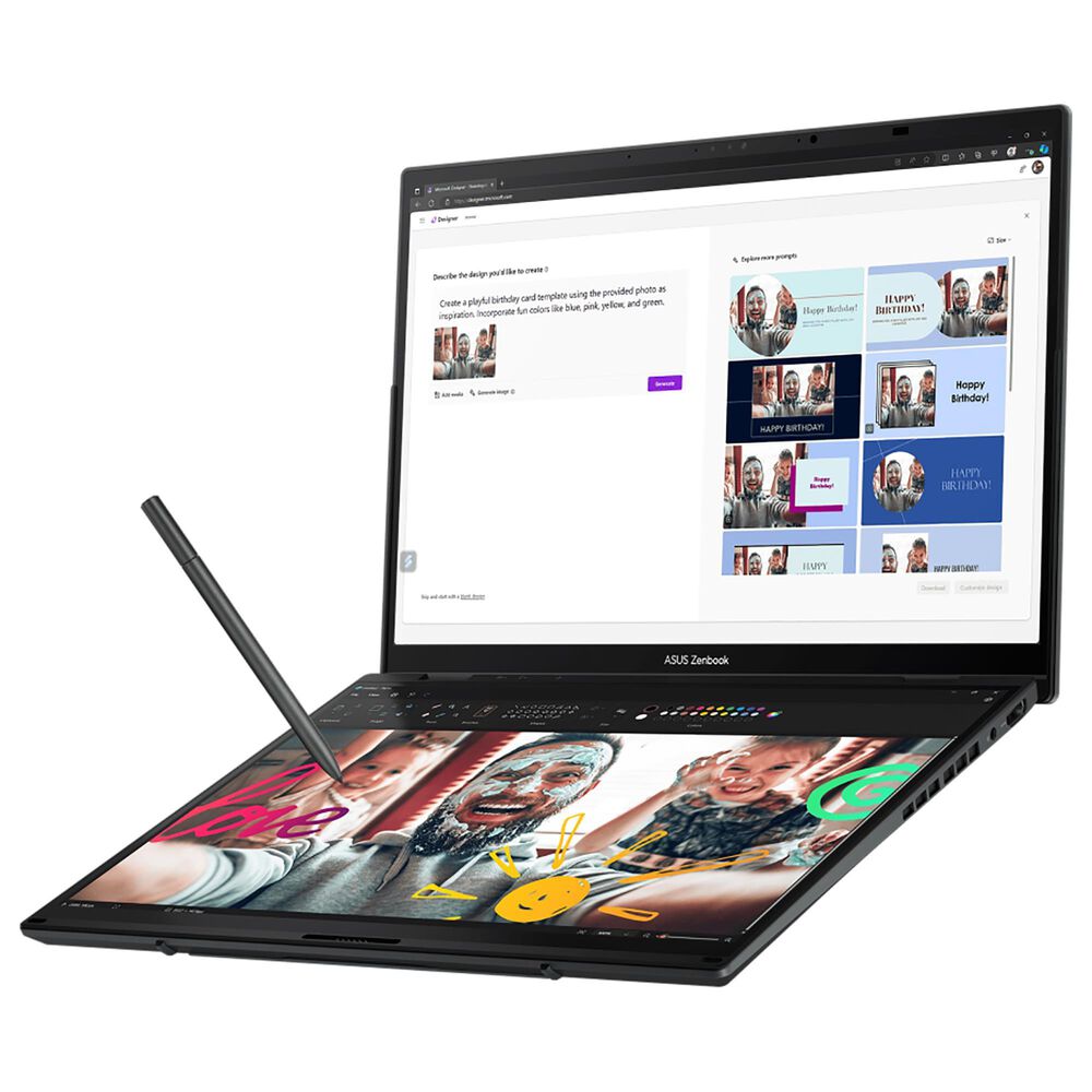 ASUS Zenbook Duo 14&quot; Laptop | Intel Core Ultra 7 Processor 155H - 16GB RAM - Intel Arc Graphics - 1TB SSD in Inkwell Grey, , large