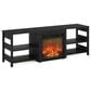 Noviland 63" Fireplace TV Stand with Storage Shelves in Americano, , large