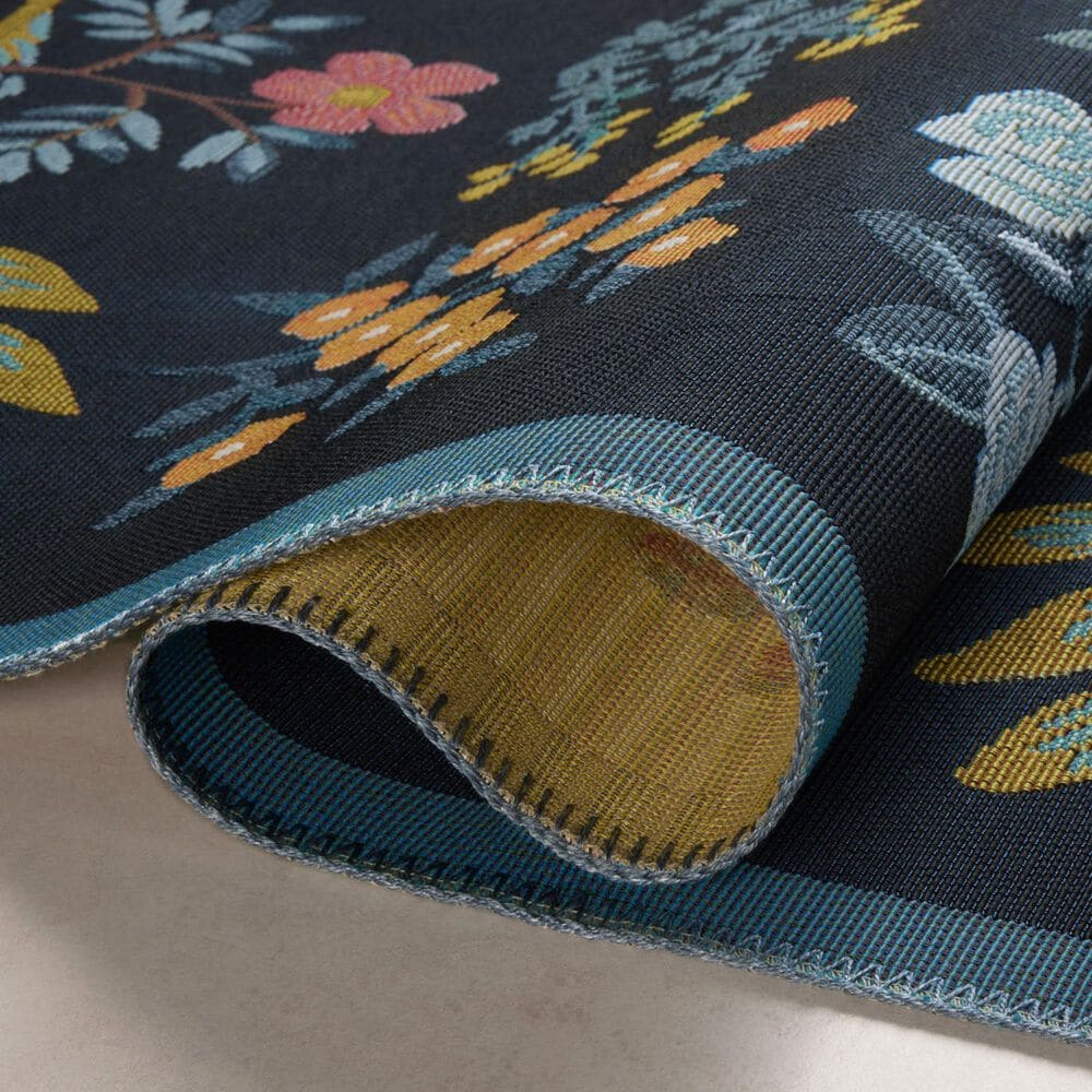 Rifle Paper Co. x Loloi Perennial Wildflower 2&#39;5&quot; x 3&#39;11&quot; Black Area Rug, , large
