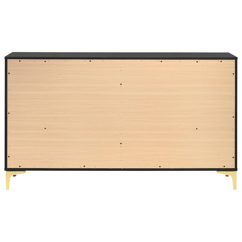 Pacific Landing Kendall 6-Drawer Dresser in Black and Gold, , large