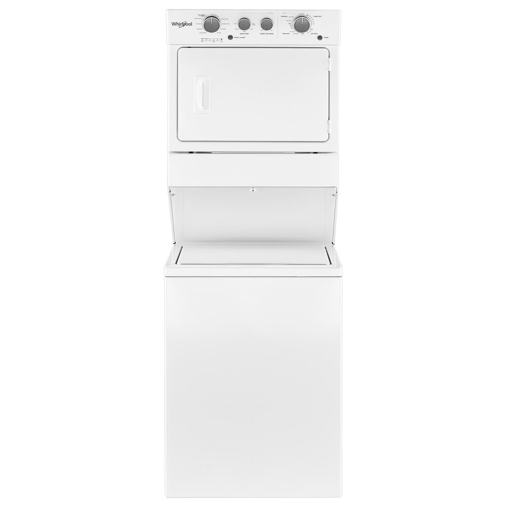 Whirlpool 3.5 Cu. Ft. Long Vent Gas Stacked Laundry Center in White, , large