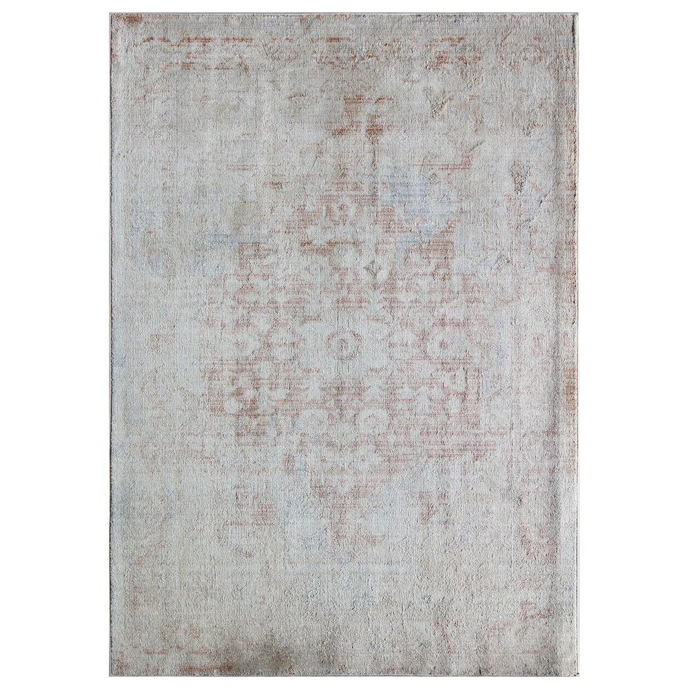 Rugs America Juliette Durango Dust 2"6" x 8" White and Orange Runner, , large
