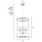 Hunter Xidane 3-Light Foyer Lantern in Brushed Nickel, , large