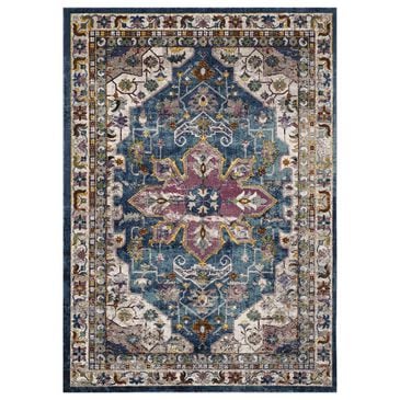 Safavieh Aria ARA160B 5"1" x 7"6" Blue and Creme Area Rug, , large