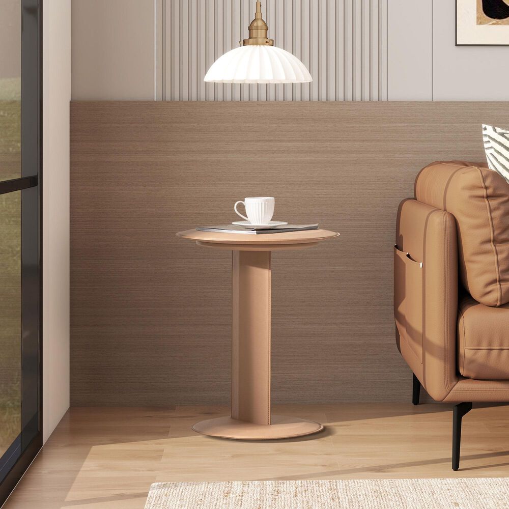 Jennifer Taylor Home Mode Side Table in Saddle Brown, , large