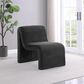 Coaster Drayton Upholstered Curved Accent Armless Chair in Black, , large