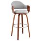 Blue River Daxton 26" Swivel Counter Stool in Gray and Walnut, , large