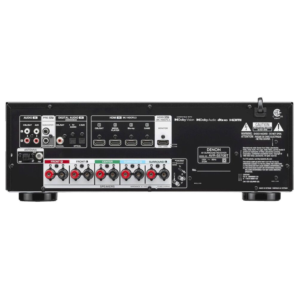 Denon 5.2 Channels AV Receiver in Black, , large
