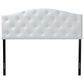 Baxton Studio Myra Full Headboard with White Upholstered in Black, , large