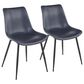 LumiSource Durango Side Chair with Blue Upholstered in Black (Set of 2), , large