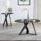 Furniture of America Homer 2-Piece Coffee Table Set in Texture Black and Gray, , large