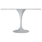 Leisuremod Verve 48" Round Dining Table with Sintered Stone Top in White - Table Only, , large