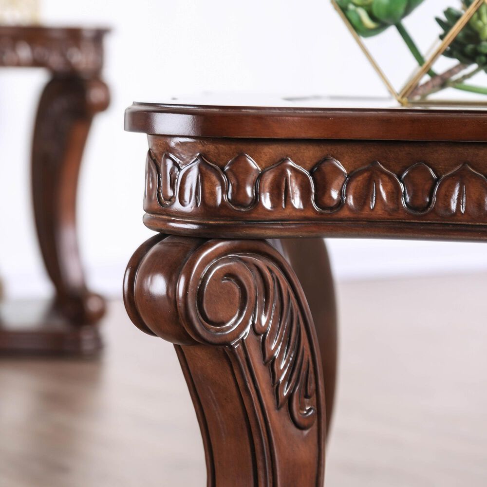 Furniture of America Hurtado End Table in Dark Oak, , large