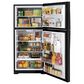GE Appliances 21.9 Cu. Ft. Top-Freezer Refrigerator in Fingerprint Resistant Black Slate, , large