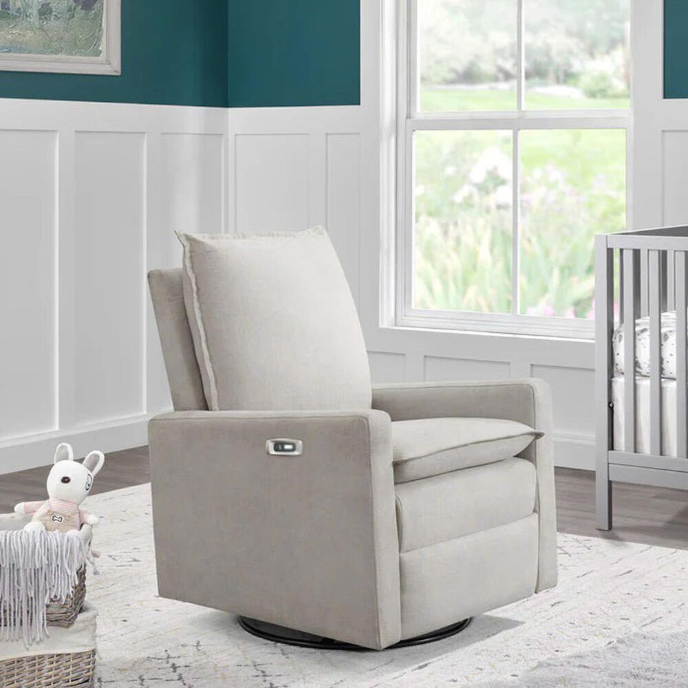 Oxford Baby Uptown Power Swivel Glider Recliner in Sand, , large