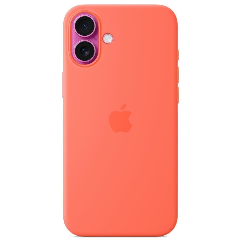 Apple Silicone Case with MagSafe for iPhone 16 Plus in Tangerine, , large