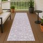 Dalyn Rug Company Soft Essentials Floral Lavender 2"3" x 7"6" Indoor/Outdoor Runner, , large