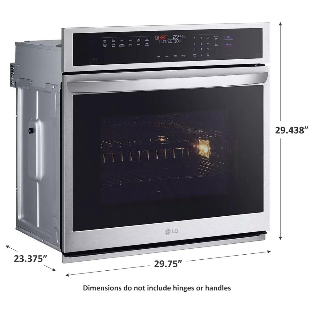 LG 4.7 cu. ft. Smart Single Wall Oven with Fan Convection, Air Fry, PrintProof Black Stainless Steel, , large