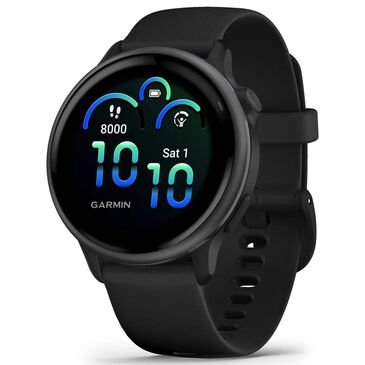 Garmin Vivoactive 6 Smartwatch 42mm Slate Aluminum Case with Black Band, , large