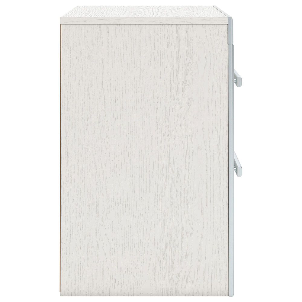 Ashley Zuraleus King Upholstered Storage Bed with Two Nightstands in Matte White, , large