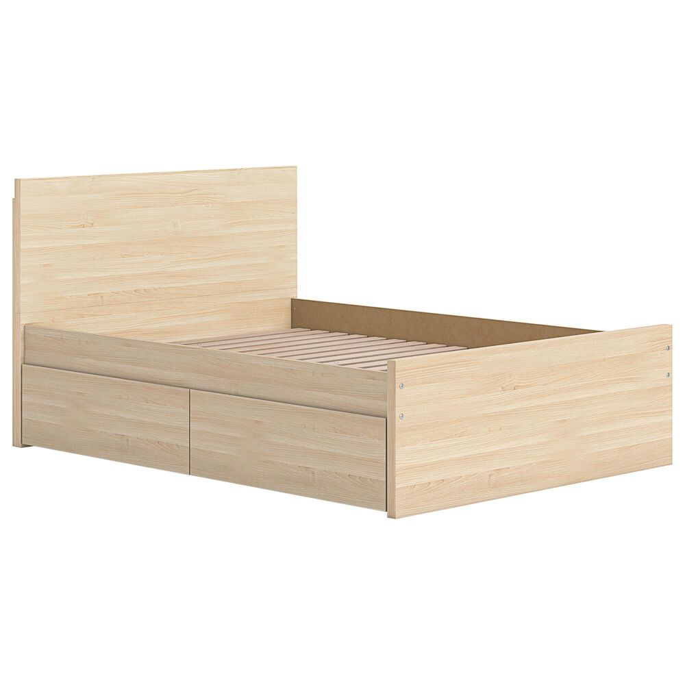 Ashley Onita Full Panel Platform Bed with 1 Side Storage in Natural, , large