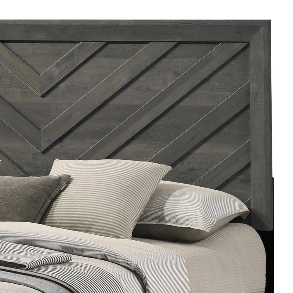 Crown Mark Valor King Panel Bed in Grey, , large