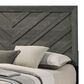 Crown Mark Valor King Panel Bed in Grey, , large