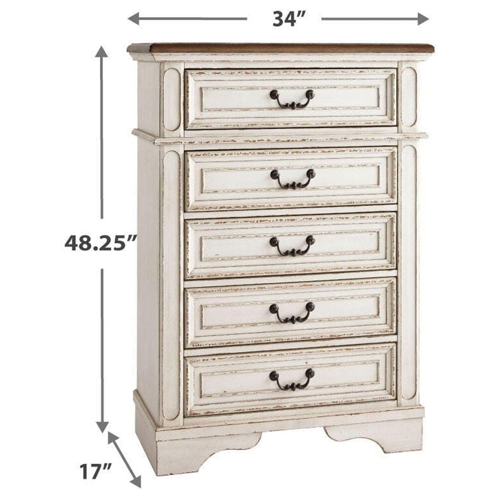 Ashley Realyn Standard Chest in Chipped White, , large