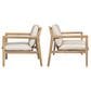 Hearth and Haven Outdoor Club Chair with Tapered Legs in Beige (Set of 2), , large