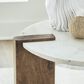 Ashley Isanti Round End Table in White and Brown, , large