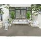 Nourison Courtyard Ivory and Charcoal 9" x 12" Indoor/Outdoor Area Rug, , large
