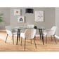 LumiSource Daniella Contemporary Dining Chair in Black Steel and Cream Velvet by LumiSource - Set of 2, , large
