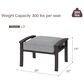 Hearth and Haven 26" Patio Ottoman in Dark Gray (Set of 2), , large