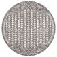 Safavieh Tulum  5" Round Ivory and Dark Grey Area Rug, , large