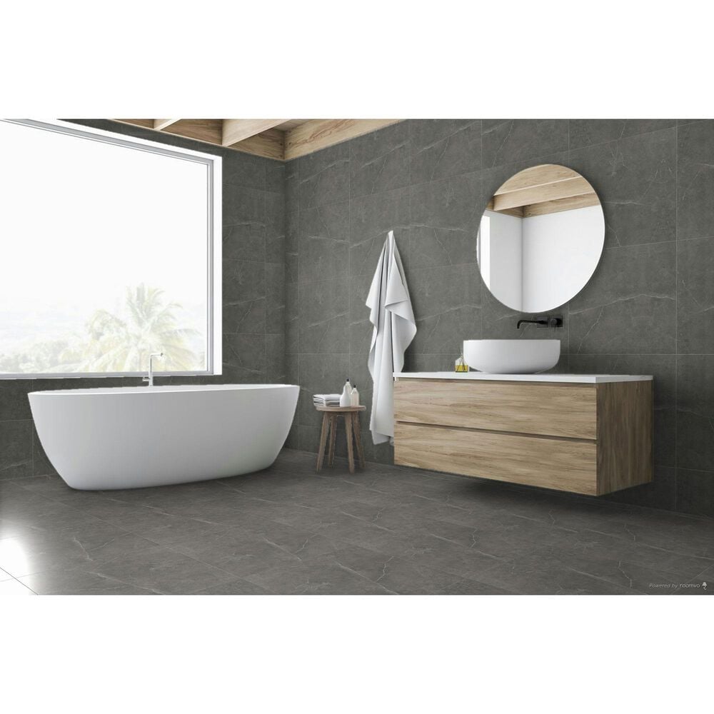 Emser Sterlina II Asphalt 24&quot; x 24&quot; Polished Porcelain Tile, , large