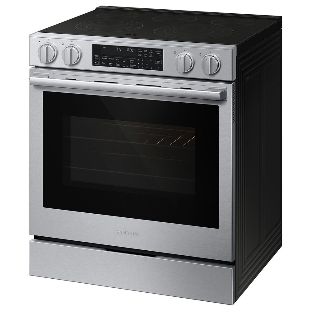 Samsung Bespoke 6.3 Cu. Ft. Smart Slide-In Electric Range with Illuminated Precision Knobs in Stainless Steel, , large