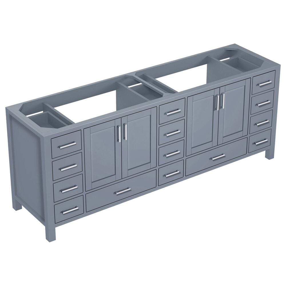 Lexora Home Jacques 84" Double Bathroom Vanity Cabinet Only in Dark Grey, , large