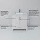 Lexora Home Jacques 30" Single Bathroom Vanity in White with 2 cm White Carrara Marble Top and Rectangular Sink, , large
