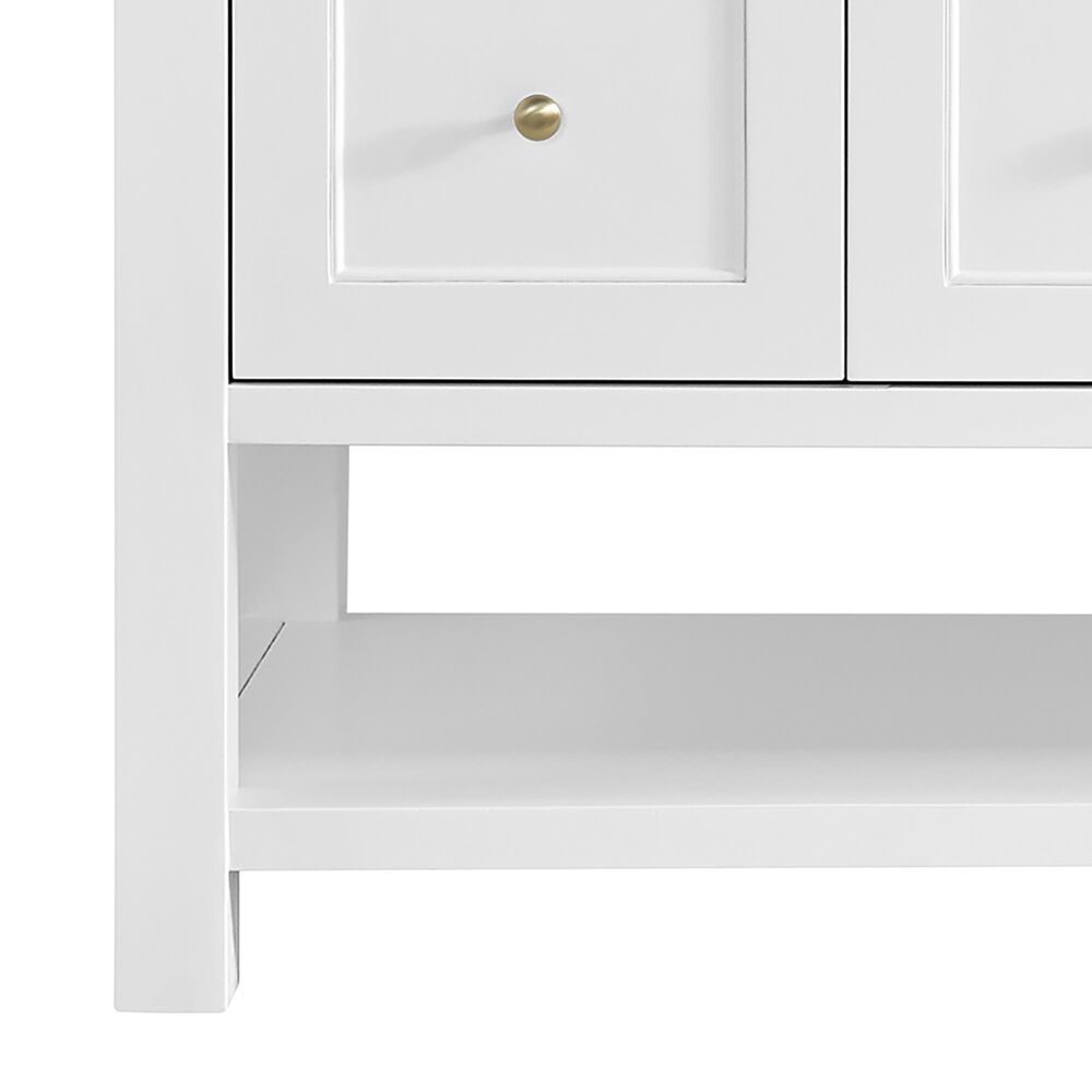 James Martin Vanities Breckenridge 60" Single Bathroom Vanity in Bright White with 3 cm Eternal Jasmine Pearl Quartz Top and Rectangular Sink, , large