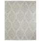 Feizy Belfort Damask Gray 12" x 15" Area Rug, , large