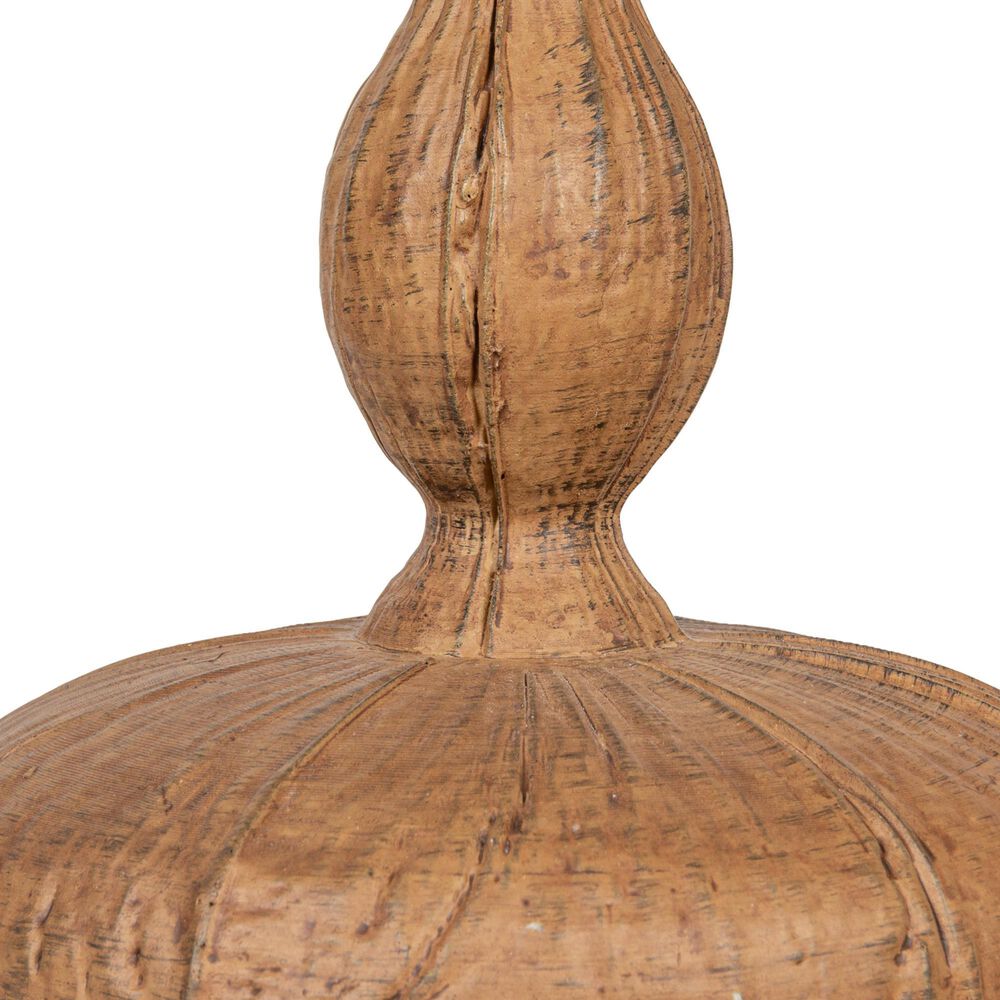 Creative Coop Andi Resin Table Lamp with Pleated Shade in Brown, , large