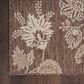 Nourison Garden Oasis Floral Mocha 3" x 5" Indoor/Outdoor Area Rug, , large