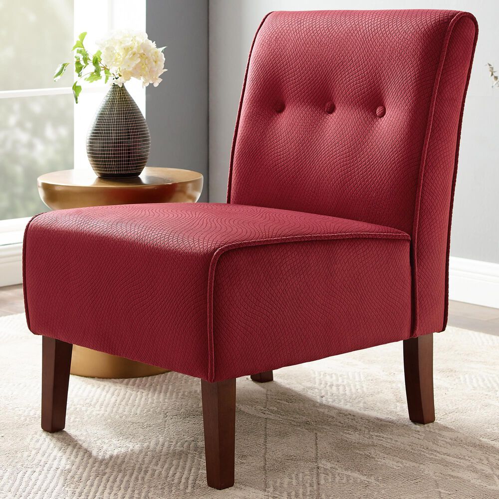 Linon Home Decor Coco Accent Chair in Red, , large