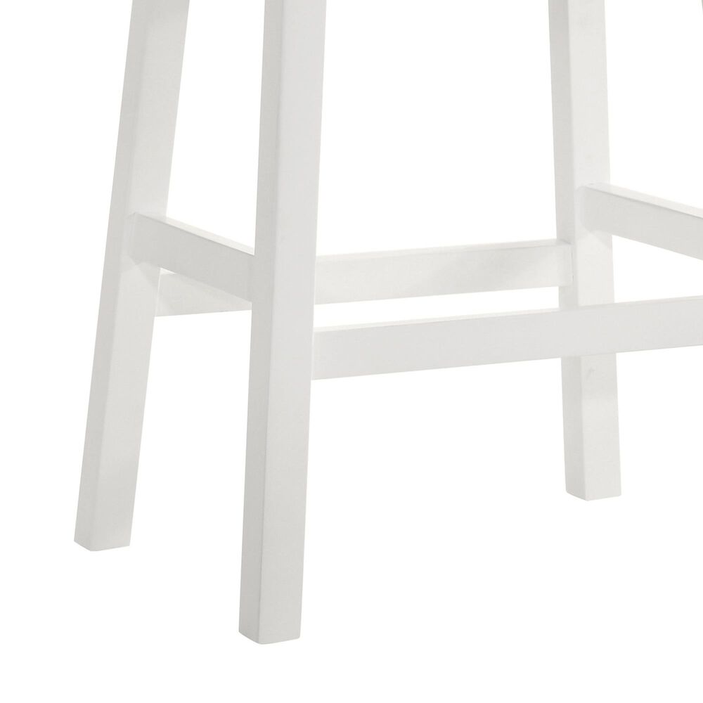 Armen Living Lenon Counter Height Stool in White, , large