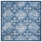Safavieh Martha Stewart 8" Square Navy and Creme Area Rug, , large