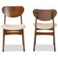 Baxton Studio Katya Side Chair with Sand Cushion in Walnut Brown (Set of 2), , large