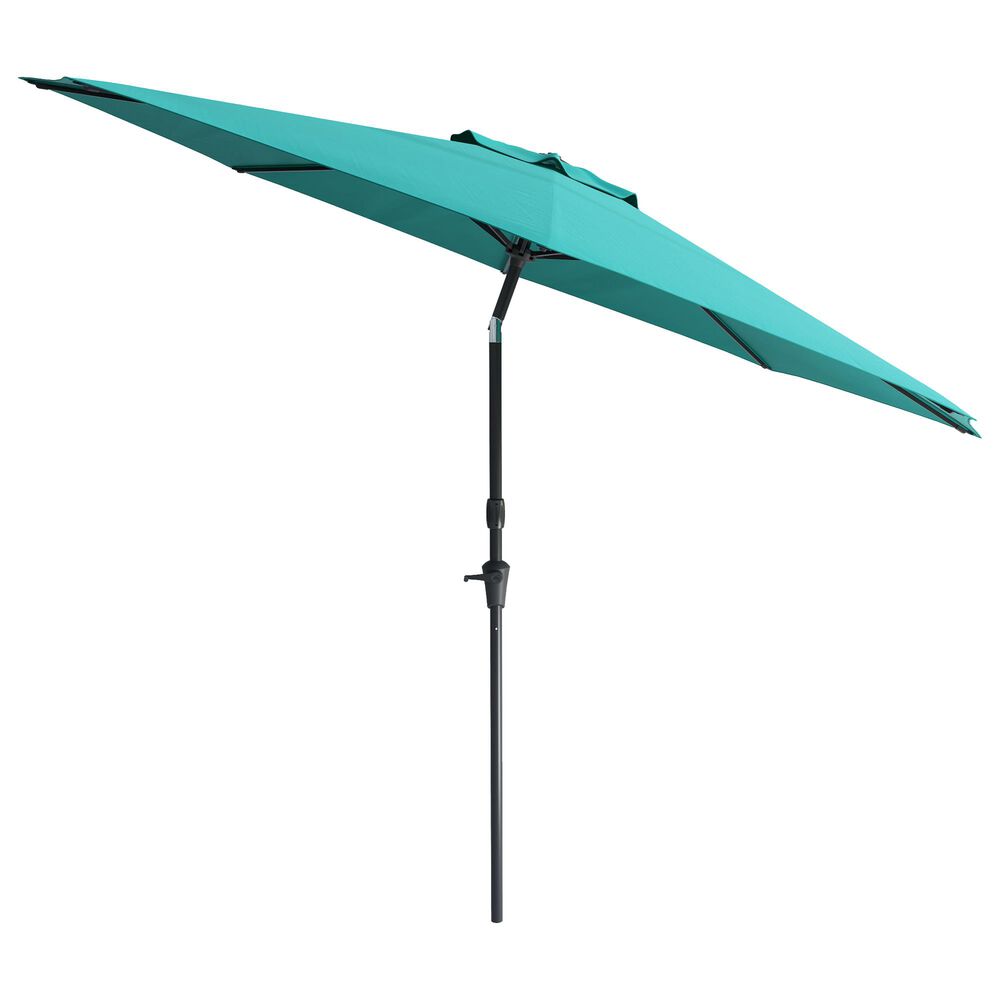CorLiving 10&#39; UV &amp; Wind Resistant Patio Umbrella in Turquoise Blue, , large