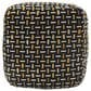LR Home 16" Square Pouf in Black and Gold, , large