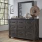 A-America Sun Valley 4 Piece Queen Storage Bedroom Set in Charcoal, , large