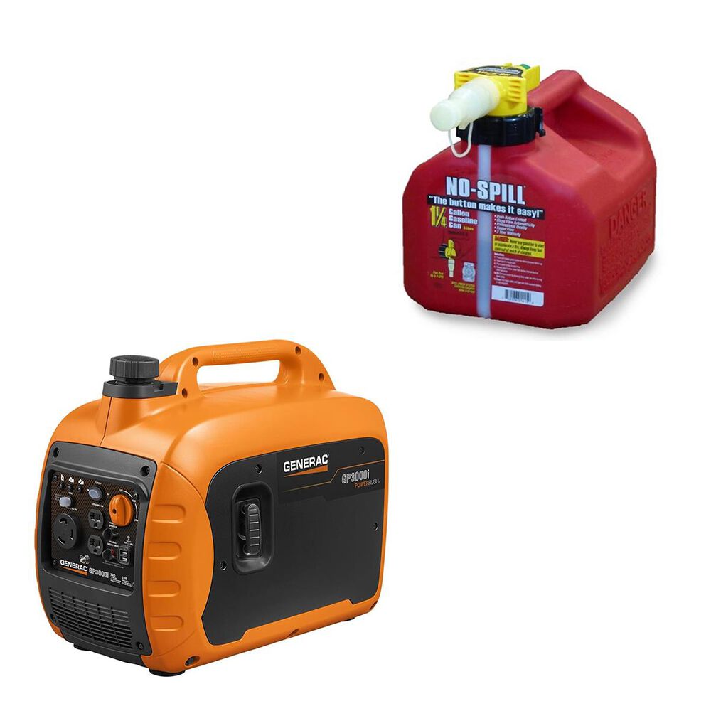 Generac GP3000i Portable Inverter Generator + 1 1/4 Gallon No Spill Gas Can, , large